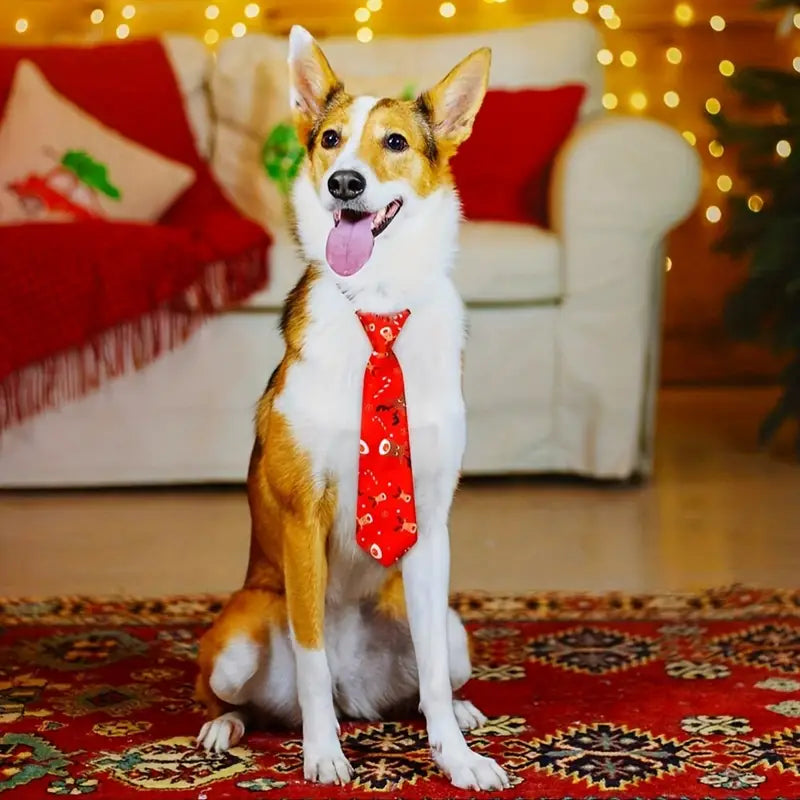 Christmas Dog Neck Tie
