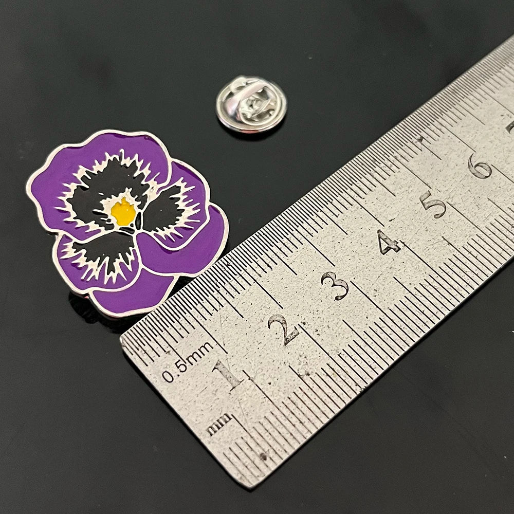 Purple Flower Brooch