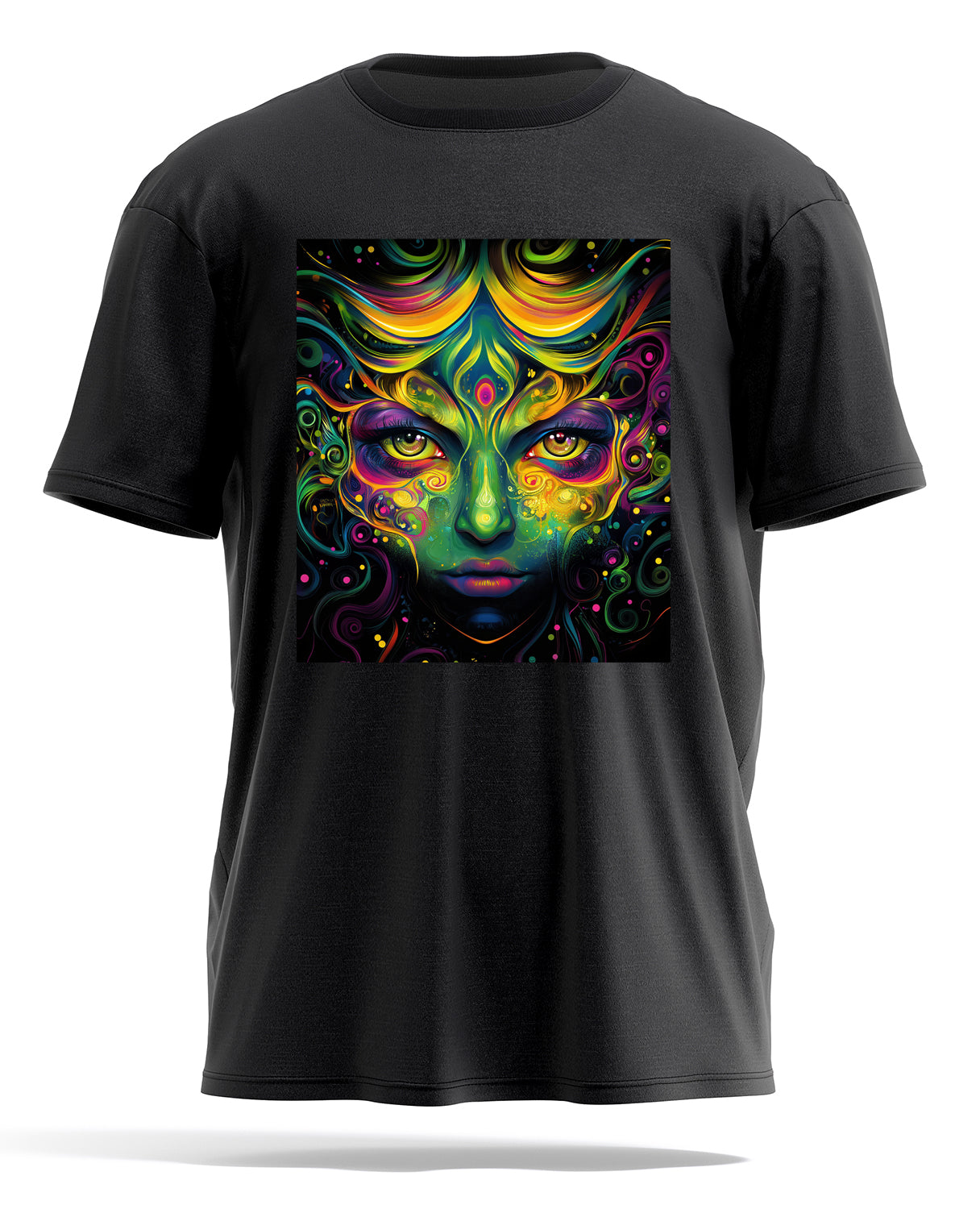Abstract Art Green Face T-shirt