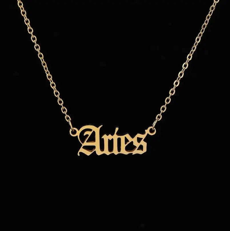 Zodiac Constellation Pendant Necklace