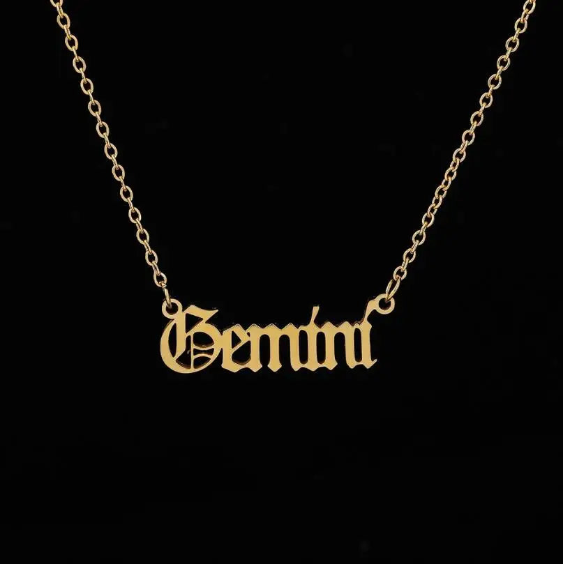 Zodiac Constellation Pendant Necklace