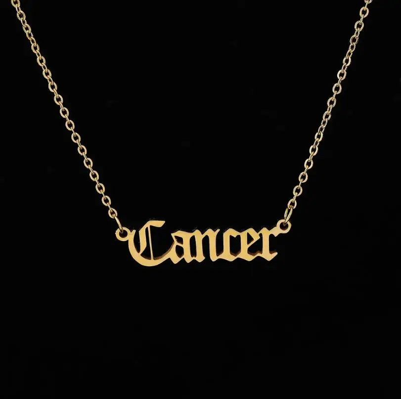 Zodiac Constellation Pendant Necklace