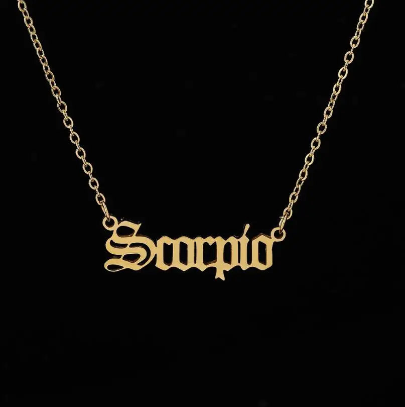 Zodiac Constellation Pendant Necklace