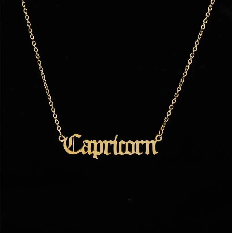 Zodiac Constellation Pendant Necklace