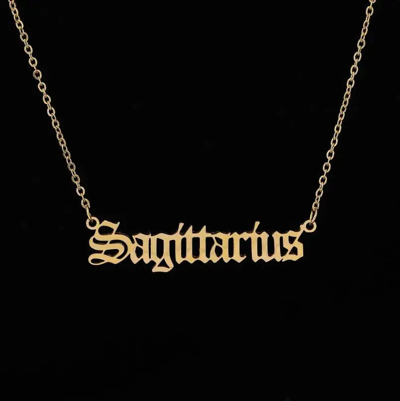 Zodiac Constellation Pendant Necklace