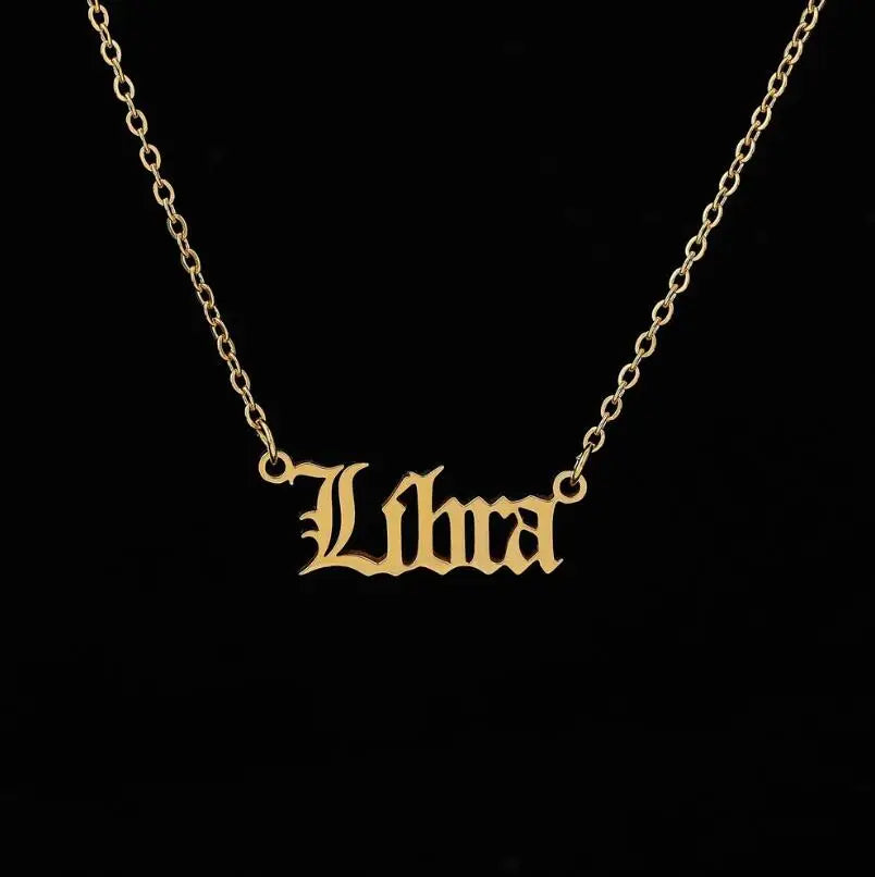 Zodiac Constellation Pendant Necklace