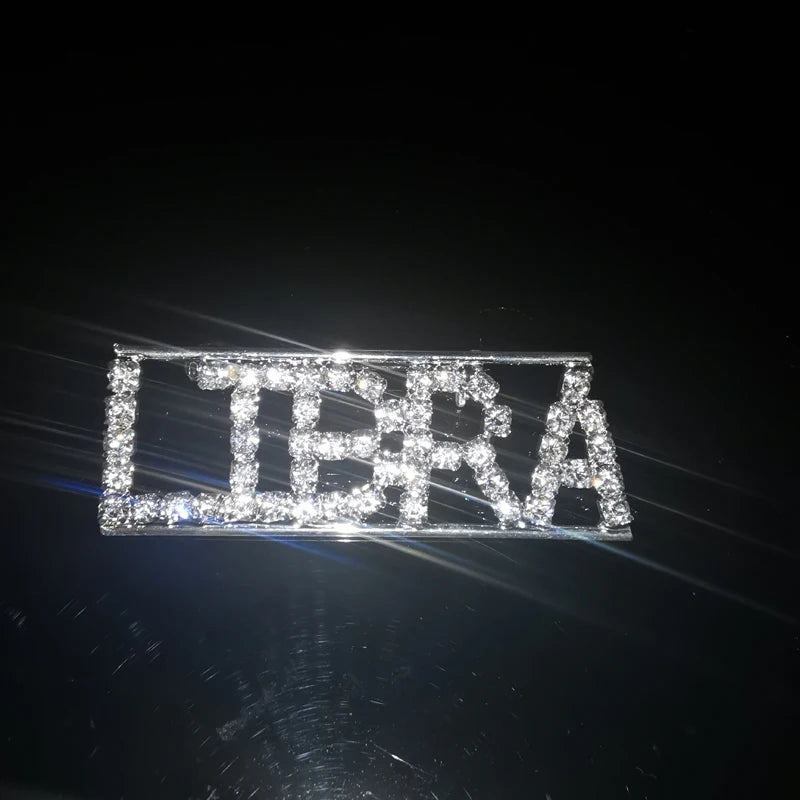 Crystal Zodiac Letters Brooch Pins