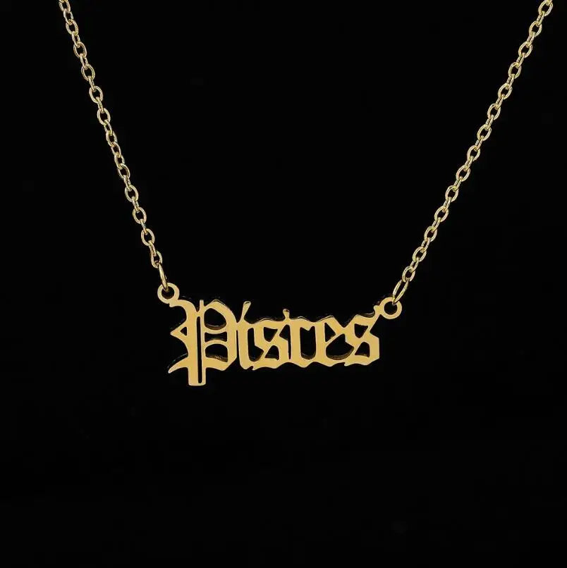 Zodiac Constellation Pendant Necklace