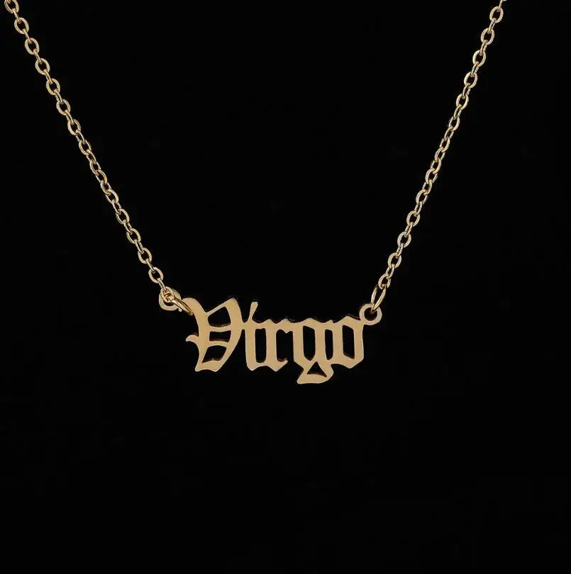 Zodiac Constellation Pendant Necklace