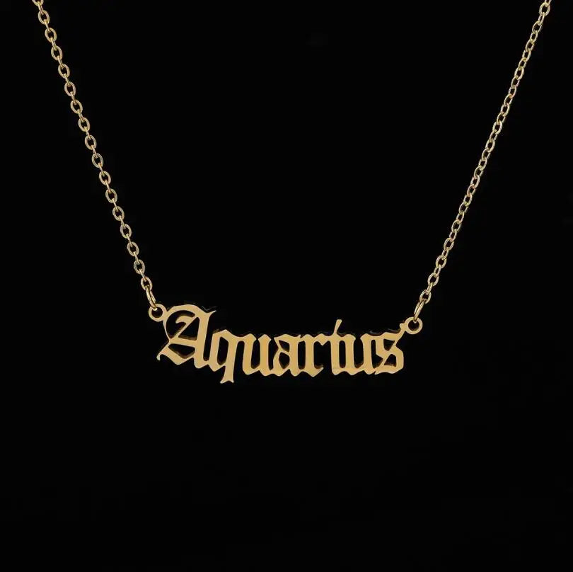 Zodiac Constellation Pendant Necklace