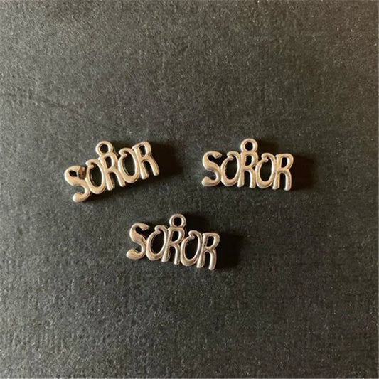 Antique Silver Plated Soror Charms