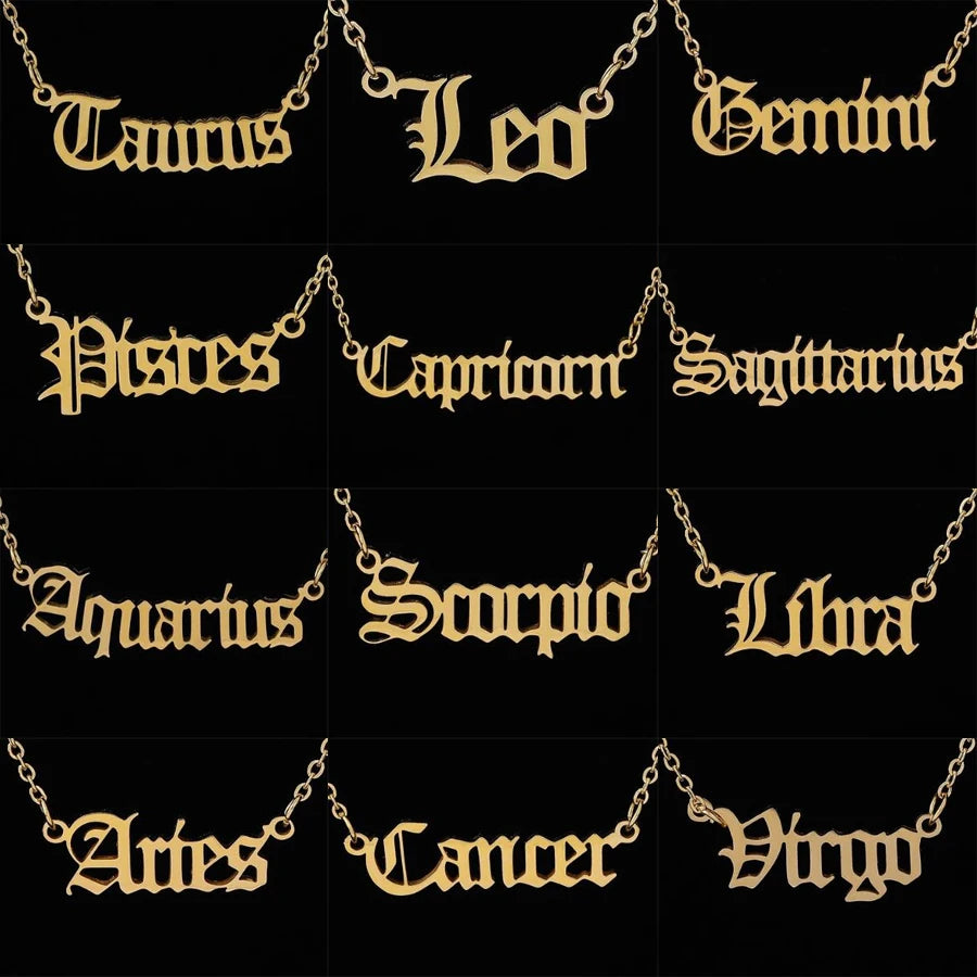 Zodiac Constellation Pendant Necklace