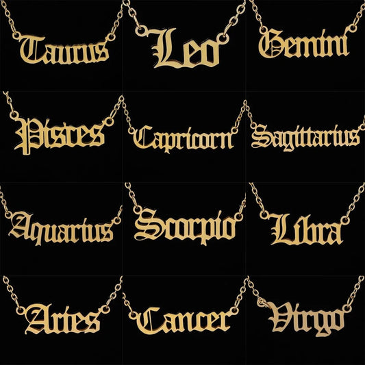 Zodiac Constellation Pendant Necklace