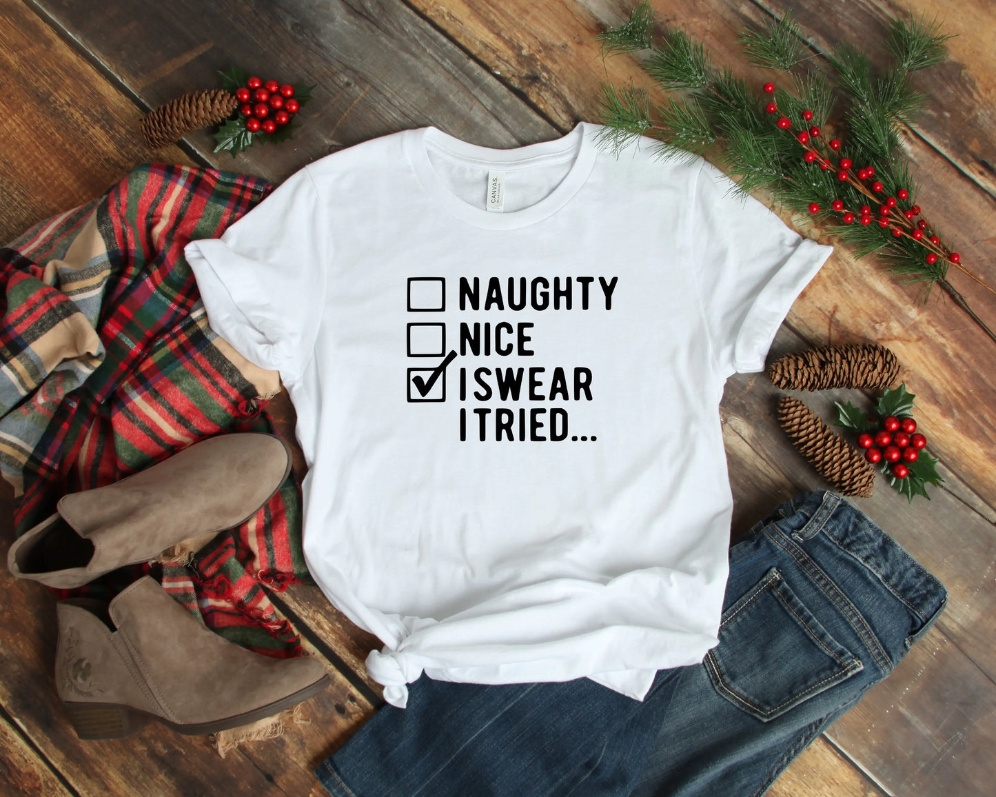 I Swear I Tried Shirt Funny Christmas Shirt
