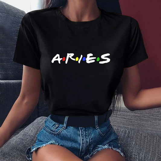Casual Zodiac Sign T-shirt