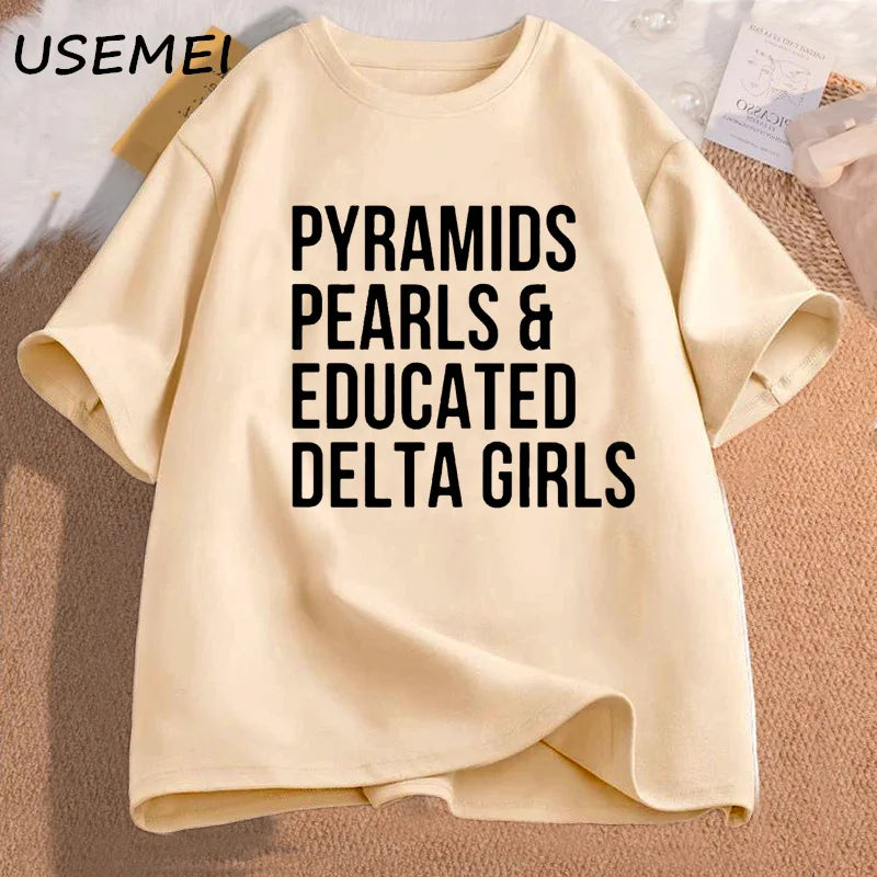 Pyramids Pearls & Educated Sorority T-shirt