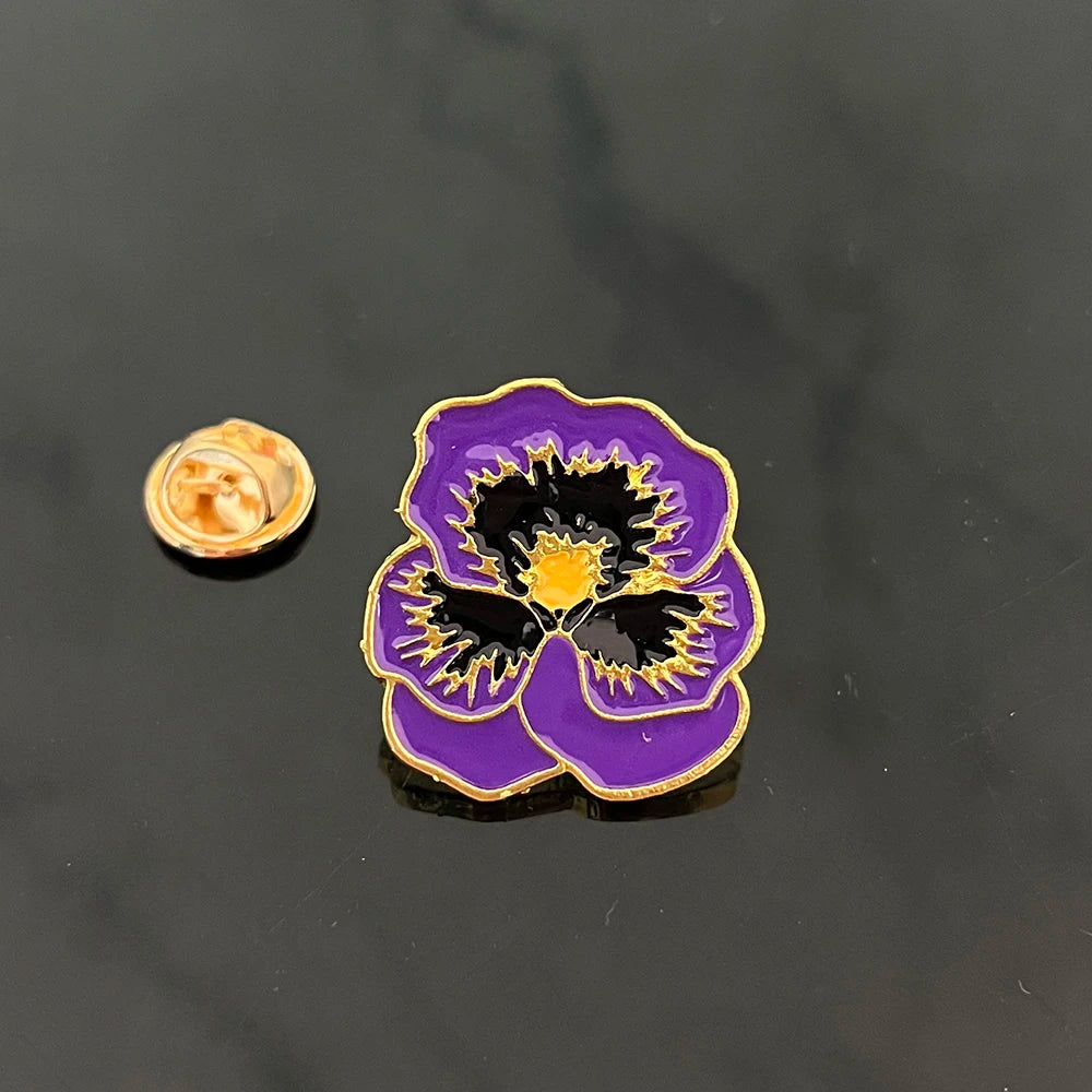 Purple Flower Brooch