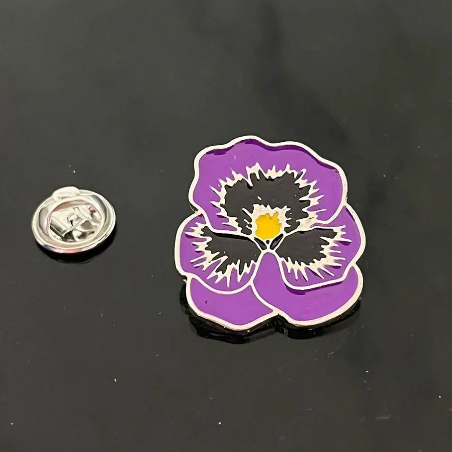 Purple Flower Brooch