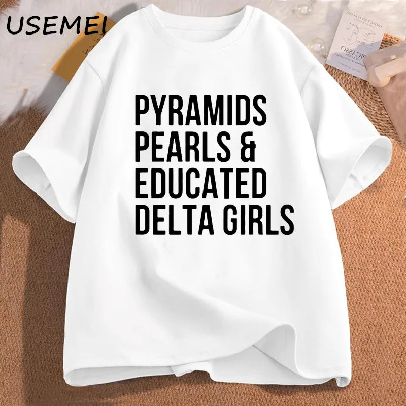 Pyramids Pearls & Educated Sorority T-shirt