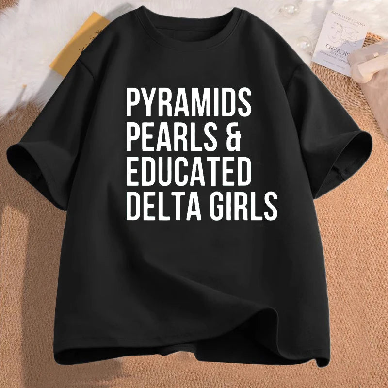 Pyramids Pearls & Educated Sorority T-shirt