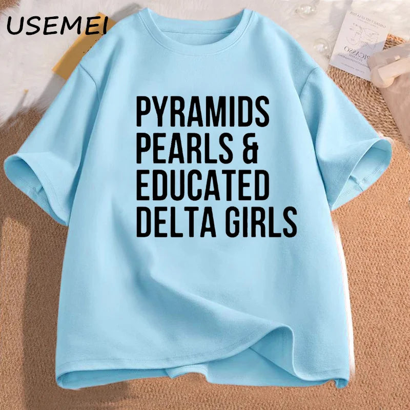 Pyramids Pearls & Educated Sorority T-shirt
