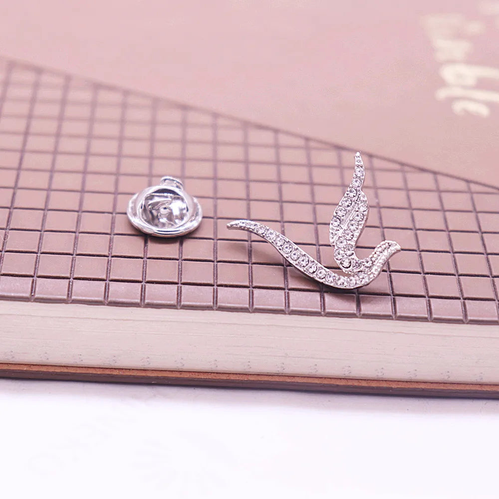 Rhinestone Dove Pin/Brooch