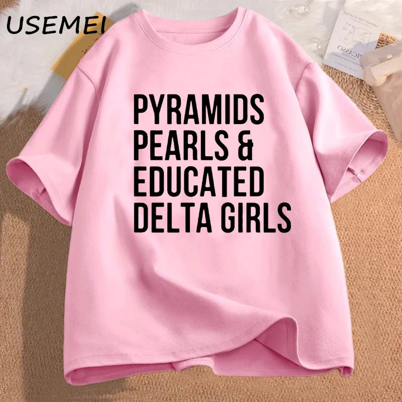 Pyramids Pearls & Educated Sorority T-shirt