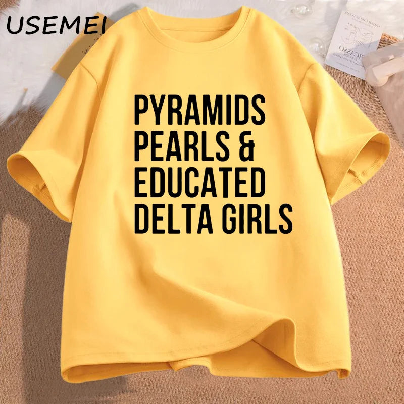 Pyramids Pearls & Educated Sorority T-shirt