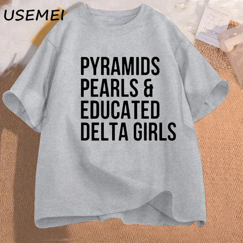 Pyramids Pearls & Educated Sorority T-shirt