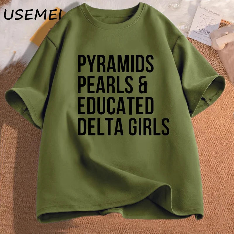 Pyramids Pearls & Educated Sorority T-shirt