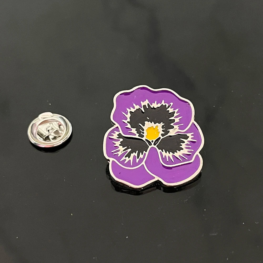 Purple Flower Brooch