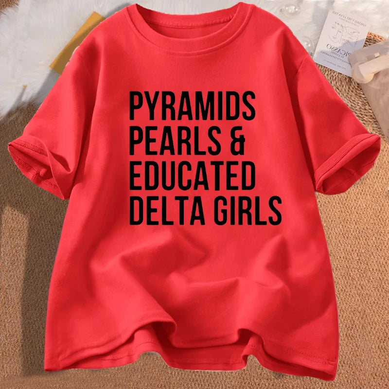 Pyramids Pearls & Educated Sorority T-shirt