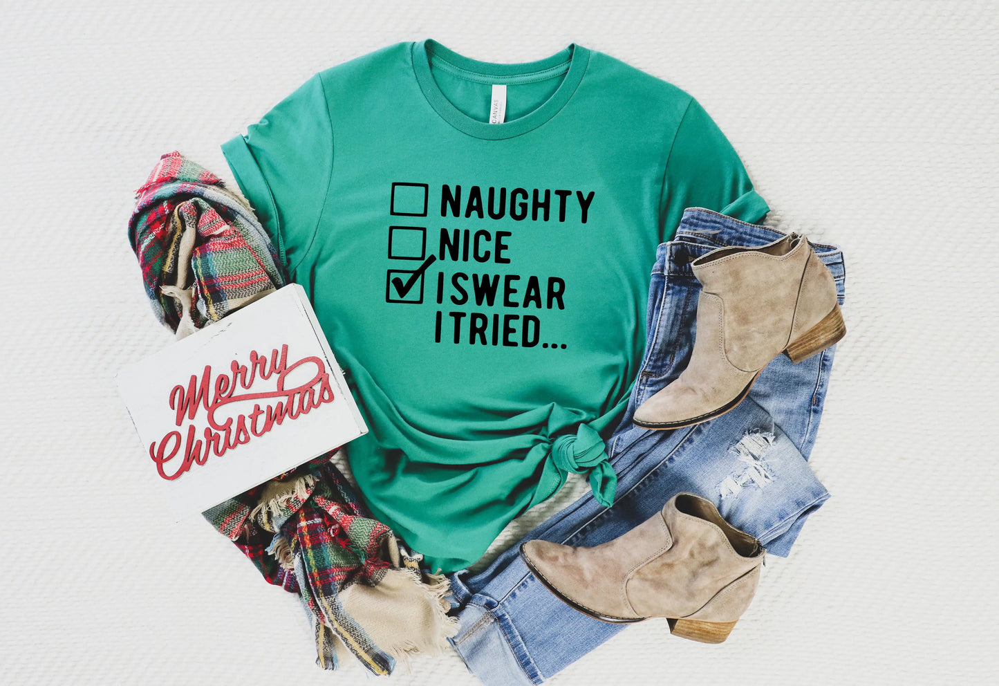 I Swear I Tried Shirt Funny Christmas Shirt